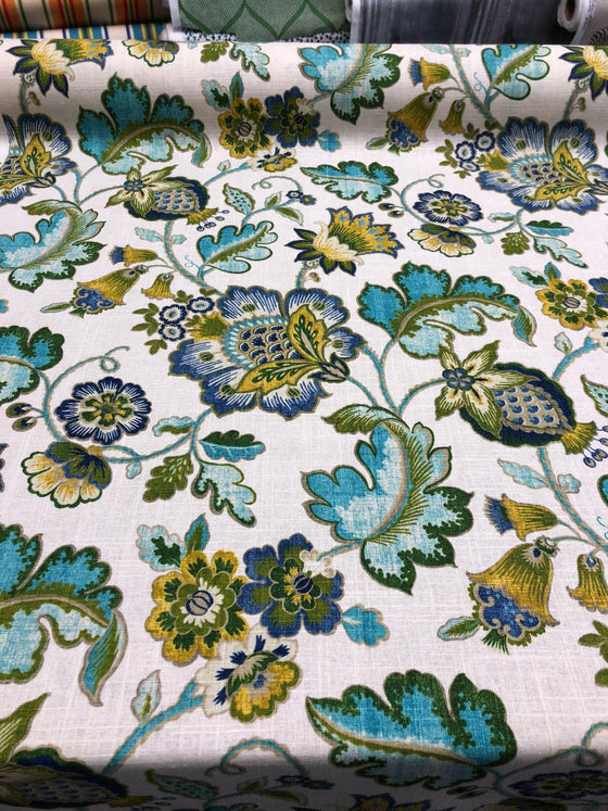 Anu Cliffside Linen Rayon Mill Creek Swavelle Jacobean Floral Fabric By The Yard