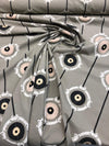 Fabricut Lift Embroidered Black Circles Bohemian Fabric by the yard