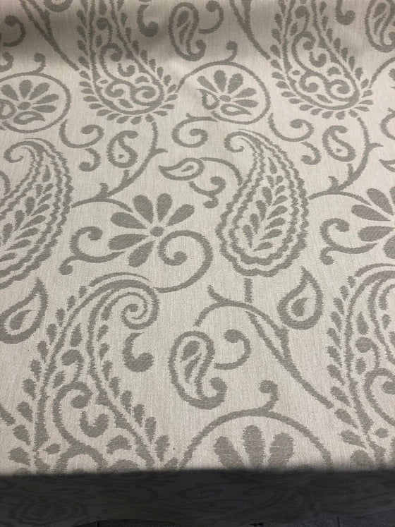 Paisley Patina Noble Linen Cotton Drapery Upholstery Fabric by the yard
