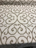 Scroll Baige Khaki Linen Cotton Drapery Upholstery fabric by the yard