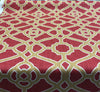 P Kaufmann Pavilion Fretwork Rouge Red Gold Fabric by the yard