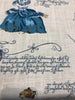 P/Kaufmann Belle of the Ball Linen Persian Blue Cat Fabric by the Yard