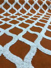 Valiant Time Spice Orange Embroidered Modern Rope Fabric Sold by the yard