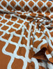 Valiant Time Spice Orange Embroidered Modern Rope Fabric Sold by the yard