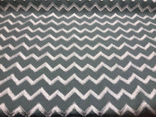  Ameril Symetric Spa Blue Chevron Embroidered Drapery Fabric by the yard