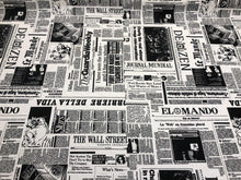  Wall Street Newspaper Cotton Drapery Upholstery Fabric by the yard
