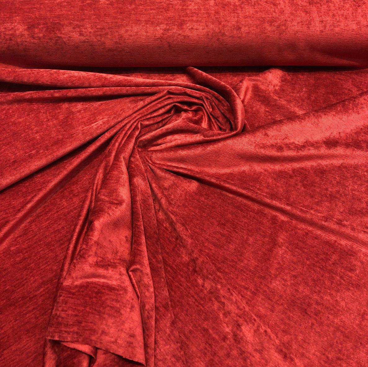 Solid Red Chili Evens Chenille Upholstery Fabric By the yard – Affordable  Home Fabrics