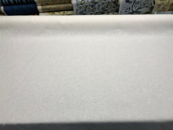 Gardenia Winter White Woven Drapery Fabric by the yard