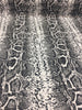 Black White Snake Skin Design  Cotton stretch fabric by the yard