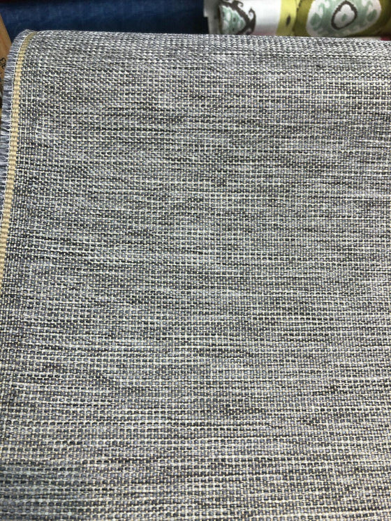P Kaufmann Eon Smoke Silver Tweed Chenille Upholstery Fabric By The Yard