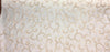 Cream Stiletto Scroll Modern embroidered scroll slub taffeta by the yard