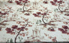 Chinoiserie Asian Toile Salmon Rose Caino Cotton Drapery Upholstery Fabric by the yard