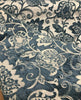 Renaissance Chenille Deep Teal Blue Upholstery Fabric by the yard sofa couch