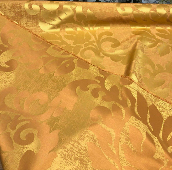 Equintes Orange Gold Jacobean Fabricut Fabric By the yard
