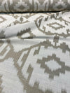 Baylis Aztec Taupe Jacquard Designer Fabric By The Yard