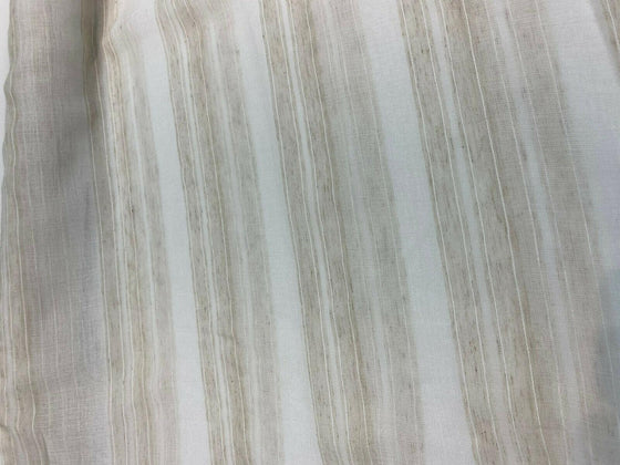 P Kaufmann Linen Beige Heaven Sheer Stripe Fabric By The Yard