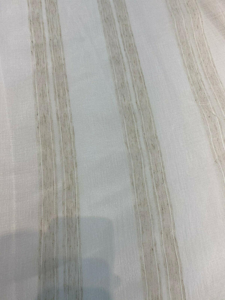 P Kaufmann Linen Beige Heaven Sheer Stripe Fabric By The Yard ...