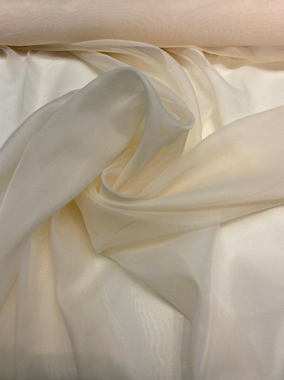 Champagne Sheer Voile 120'' Wide Drapery Fabric By The Yard