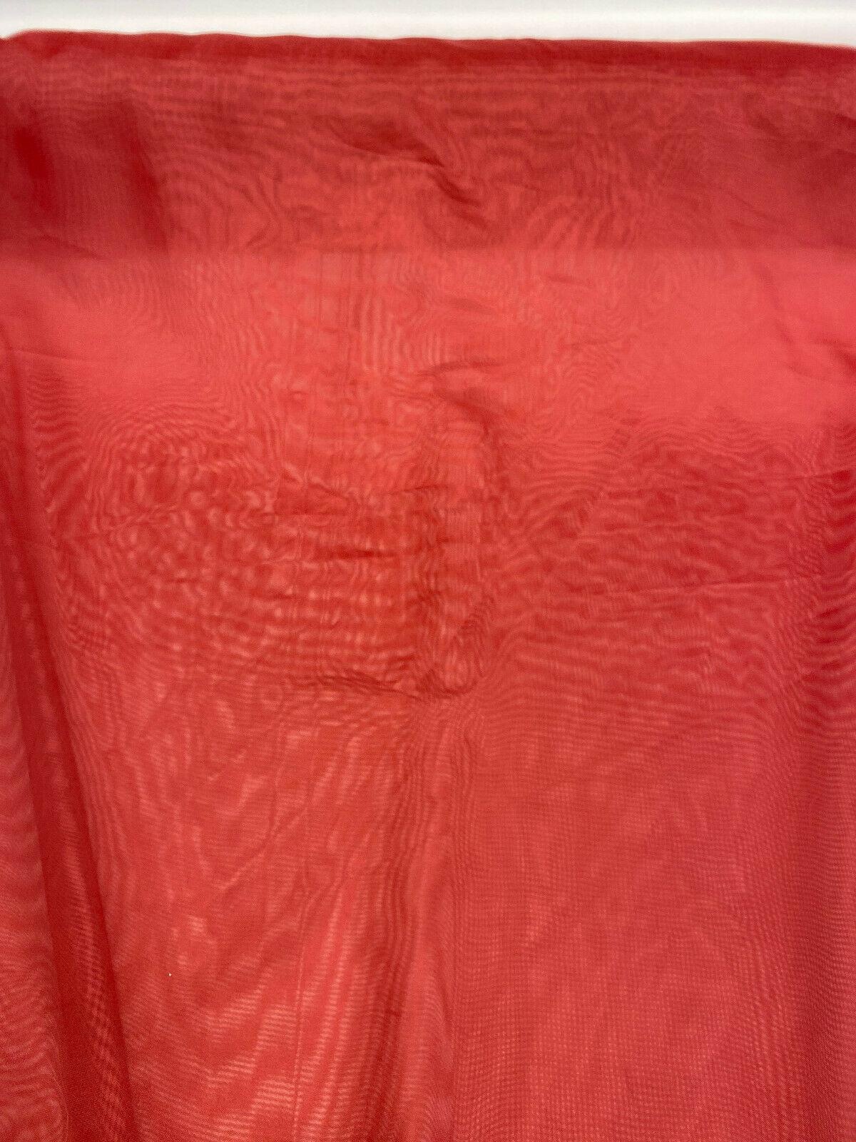 118 Drapery Sheer Voile Red Fabric