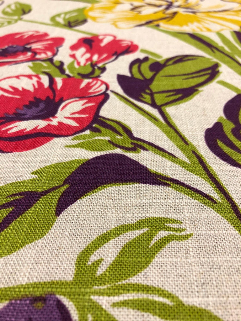 Becca Fiesta Floral Linen Drapery Fabric – Affordable Home Fabrics