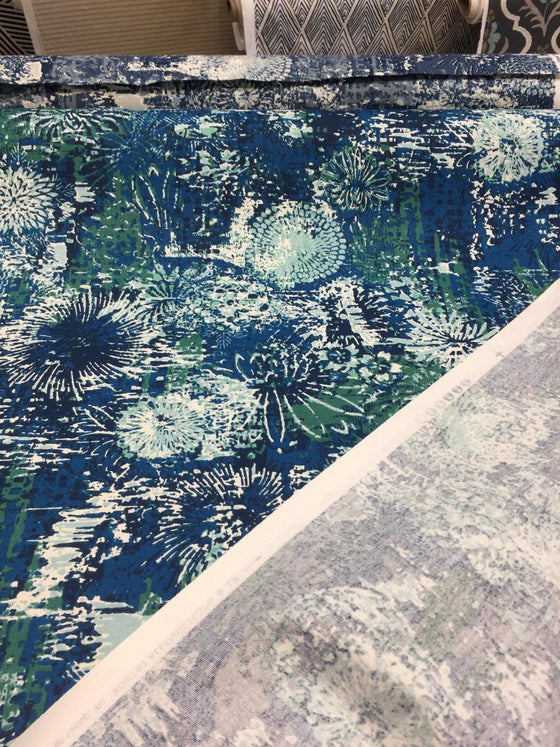 Fezara Deep Pool Drapery upholstery Fabric  by Robert Allen
