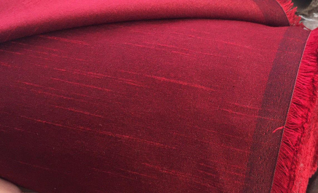 Burgundy red Polyester Dupioni 58'' wide Fabric