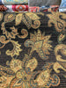Swavelle Halliwell Floral Chenille Onyx Upholstery Fabric By The Yard