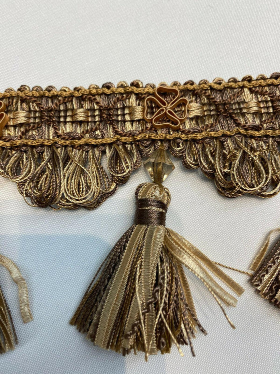 Delta Tassel Fringe Taupe By The Yard for Draperies