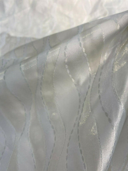 Off-White Sheer Voile 120'' Wide Drapery Fabric By The Yard