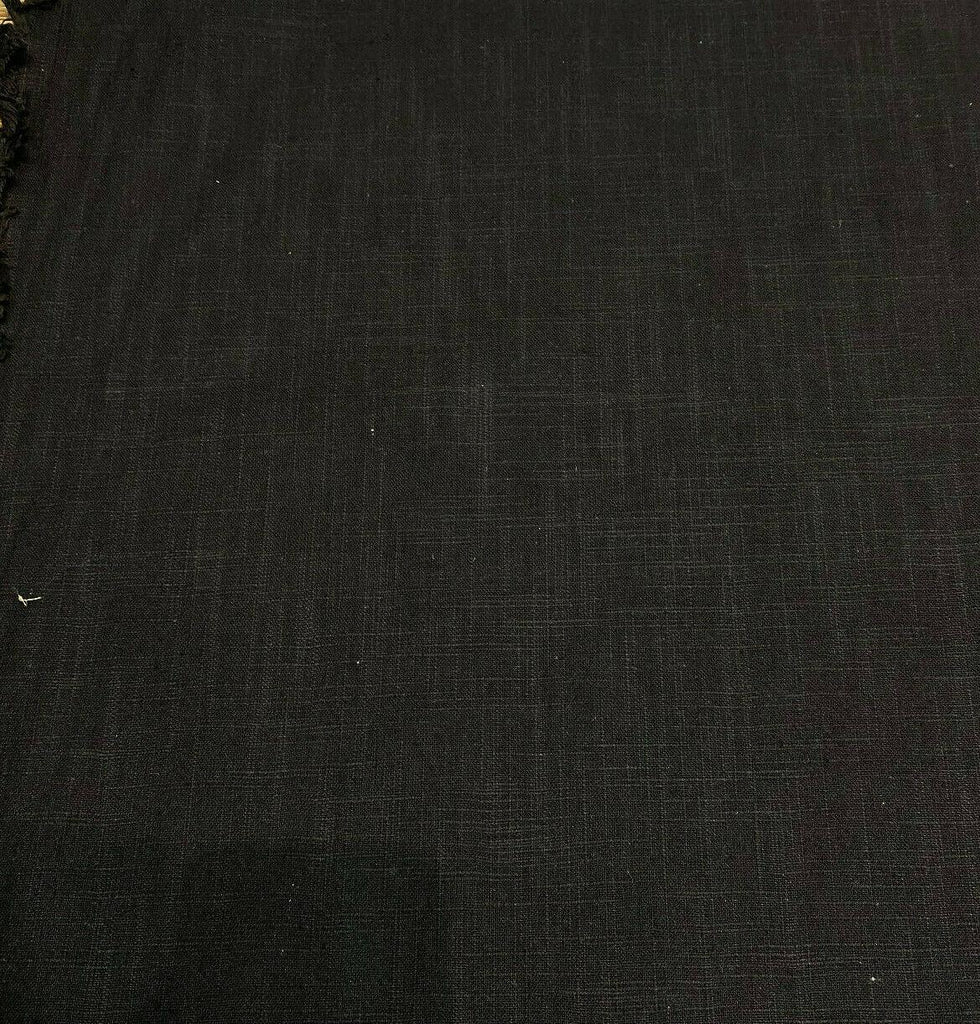 PK Faux Linen Derby Solid Onyx Black Fabric by the yard