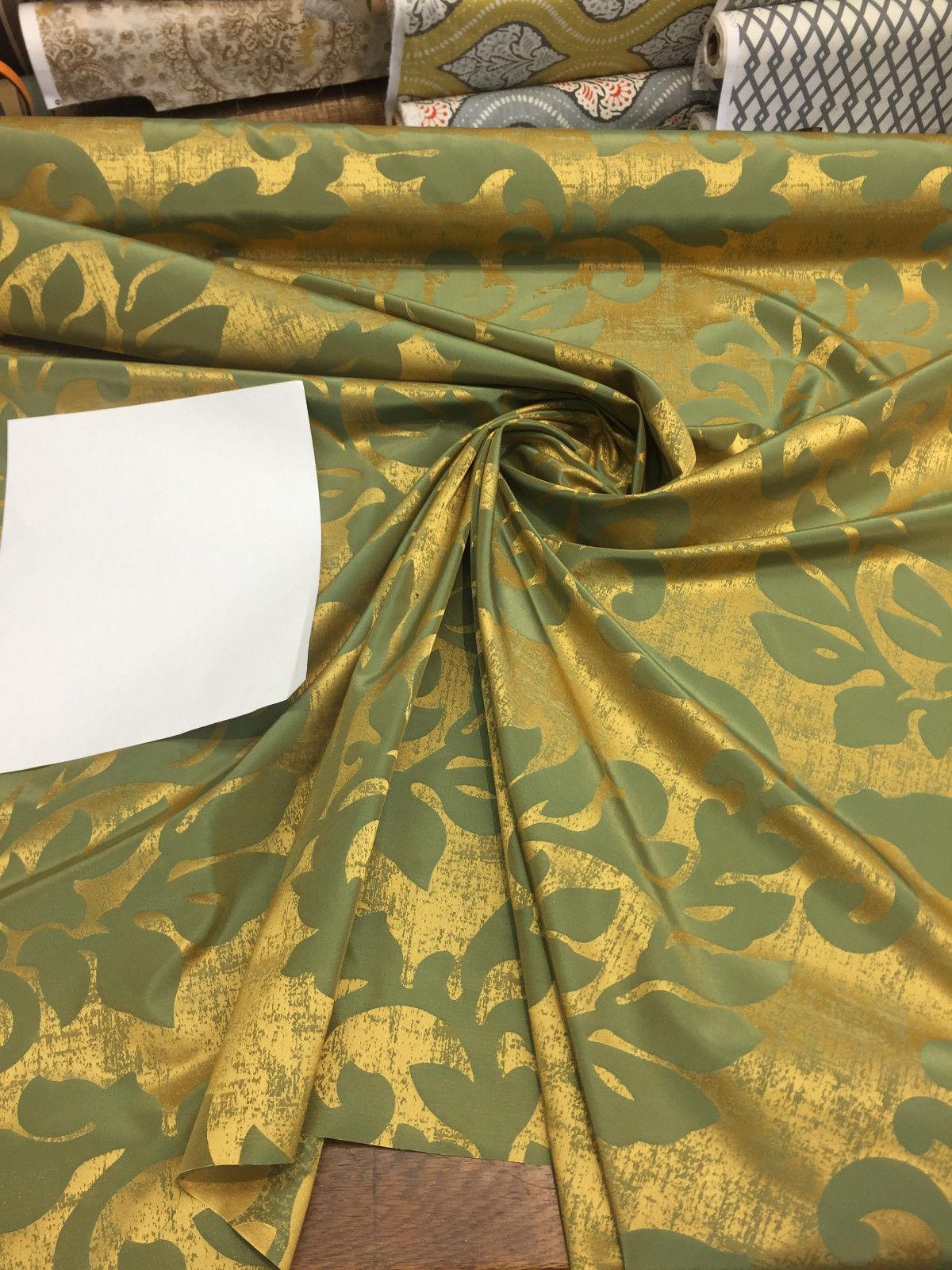Fabricut Green Gold Jacobean Reversible Drapery Fabric By the yard 56' –  Affordable Home Fabrics