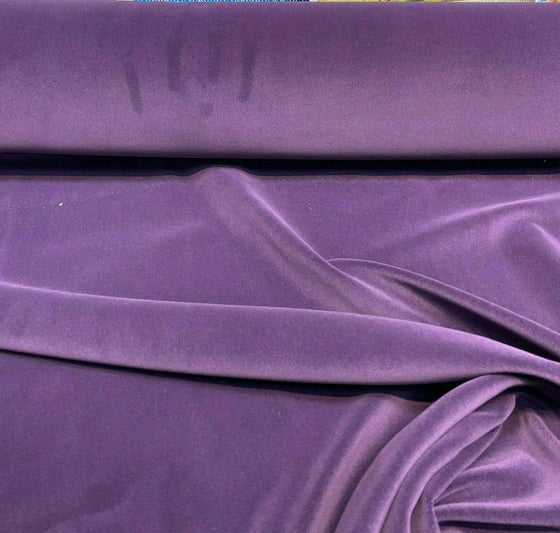 Charisma Velvet Velour Iris Purple IFR 25 oz Fabric by the yard