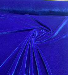  Empress Blue Velour Velvet Drapery Fabric by the yard