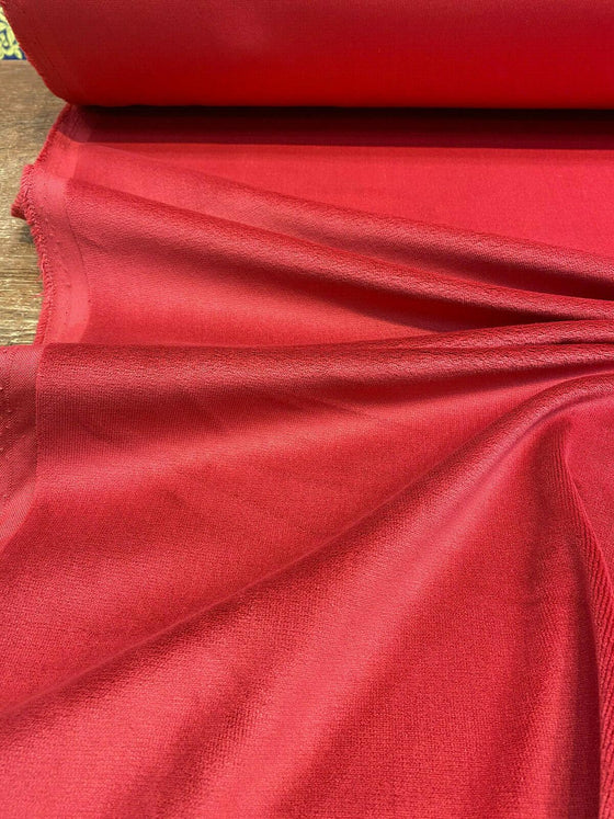 Velvet Memorable Velour Cherry Red FR 25 oz. Fabric by the yard