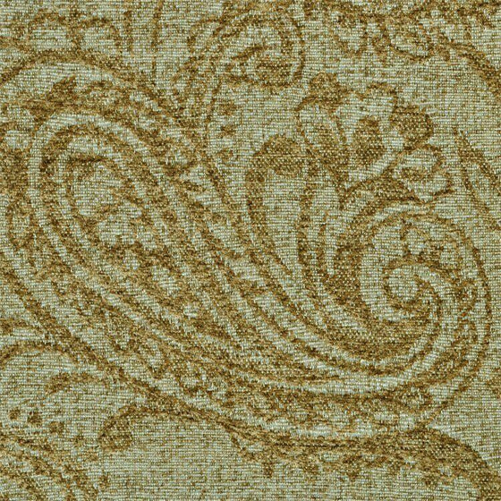 Upholstery Chenille Covington Kelso Brass Paisley Fabric By The Yard
