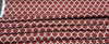 Indoor Outdoor Fabric Trellis Spice red off white by the yard stain repellent