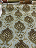 Fabricut Elegant Damask Teal Linen Fabric By the Yard