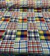 Patchwork Nantucket Plaid Red Blue Green Covington Fabric by the yard