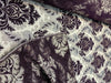 Grenada Damask Purple Silver Upholstery Fabric