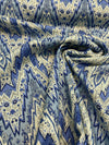 Waverly Williamsburg Bray Flamestitch Porcelain Blue 54'' Fabric By the Yard