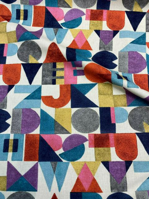 Block Letters Waverly Novogratz Spice Multi Purpose Fabric By the Yard
