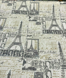  PK Lifestyles Amour Putty Paris Tower Fabric By the Yard