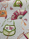 P Kaufmann Layla Slub Duck Platinum Butterfly Fabric By the Yard