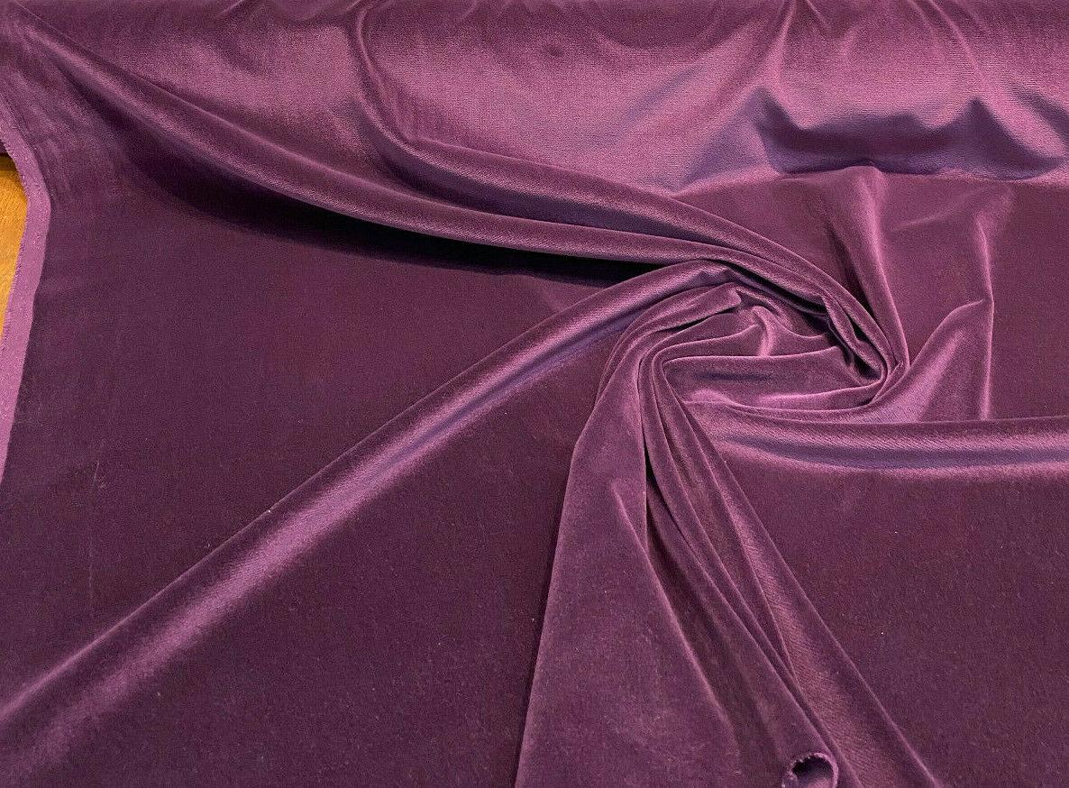 Fabric Mart Direct Dark Purple Cotton Velvet Fabric By The Yard, 54 inches  or 137 cm width, 1 Yard Purple Velvet Fabric, Upholstery Weight Curtain  Fabric, Wholesale Fabric, Fashion Velvet Fabric 