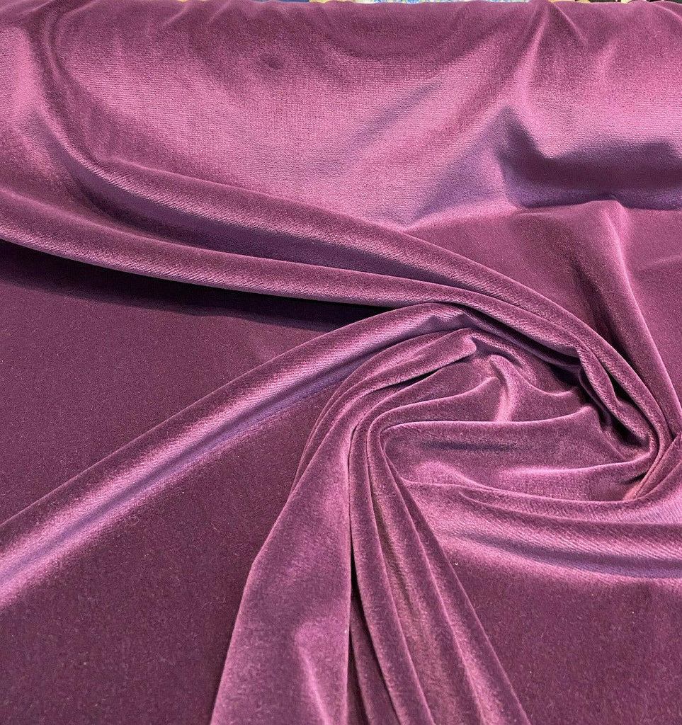 Marvel Velour Eggplant Purple Velvet Drapery Upholstery Fabric by the ...