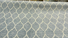  Swavelle Chenille Modern Movement Trellis Soft Sky Blue Fabric by the yard