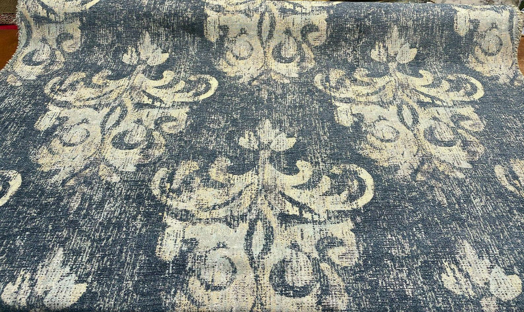 Vintage Vision Teal Damask Chenille Swavelle Mill Creek Fabric By The Yard
