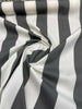Outdoor Stripe Swavelle Fresco Charcoal Gray Fabric by the yard