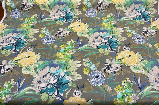 Outdoor Mill Creek Swavelle Stoneleigh Gray Grigio Floral Fabric by the yard