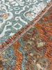 Swavelle Destination Aqua Jacquard Chenille Upholstery Fabric by the yard